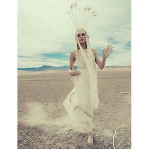 Mara Hoffman Devotional Hera Beaded Silk Gown